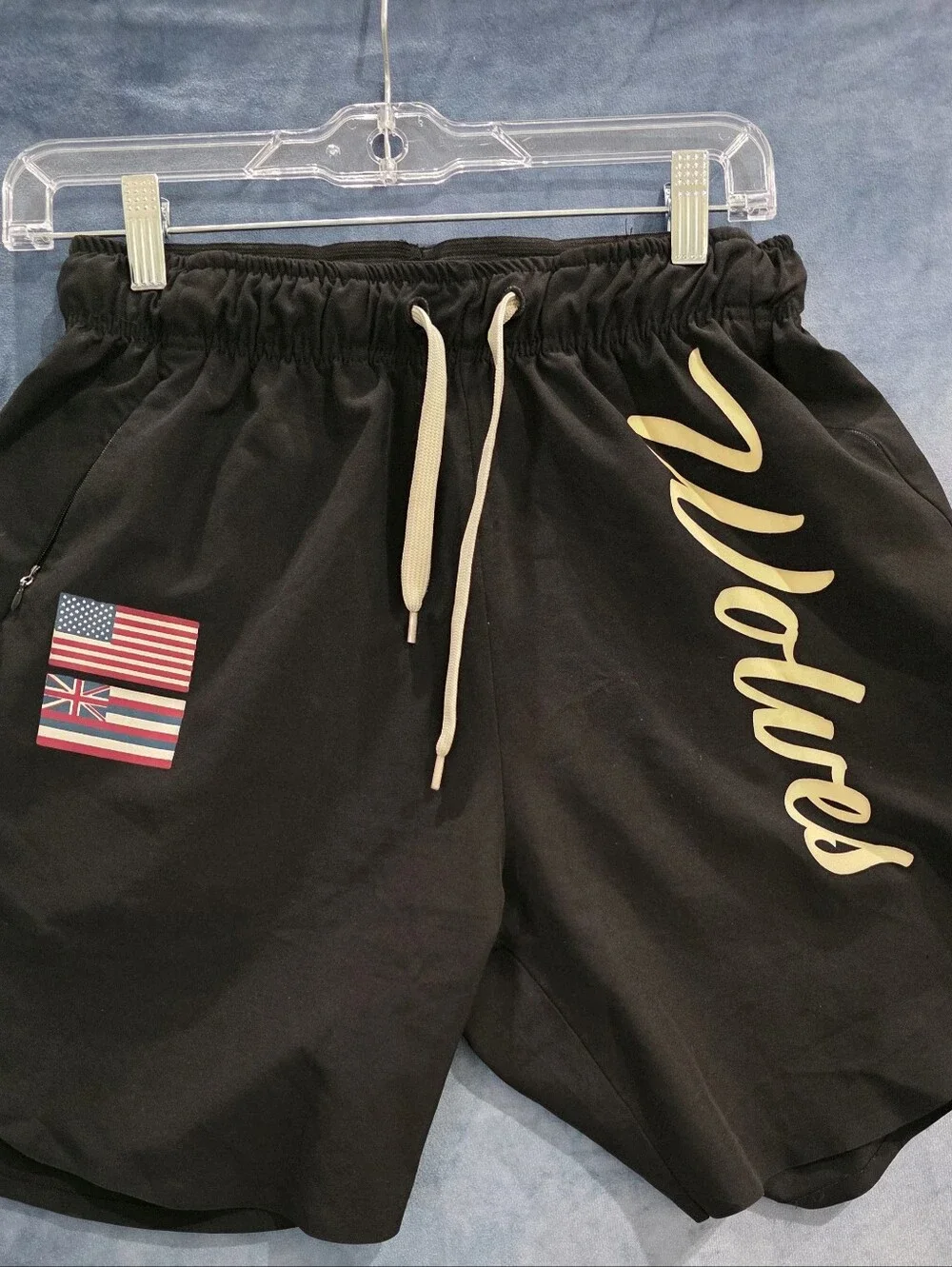 Darc Sport Wolves Athletic Shorts Mens Small Black Gym Limited Edition 715/1200